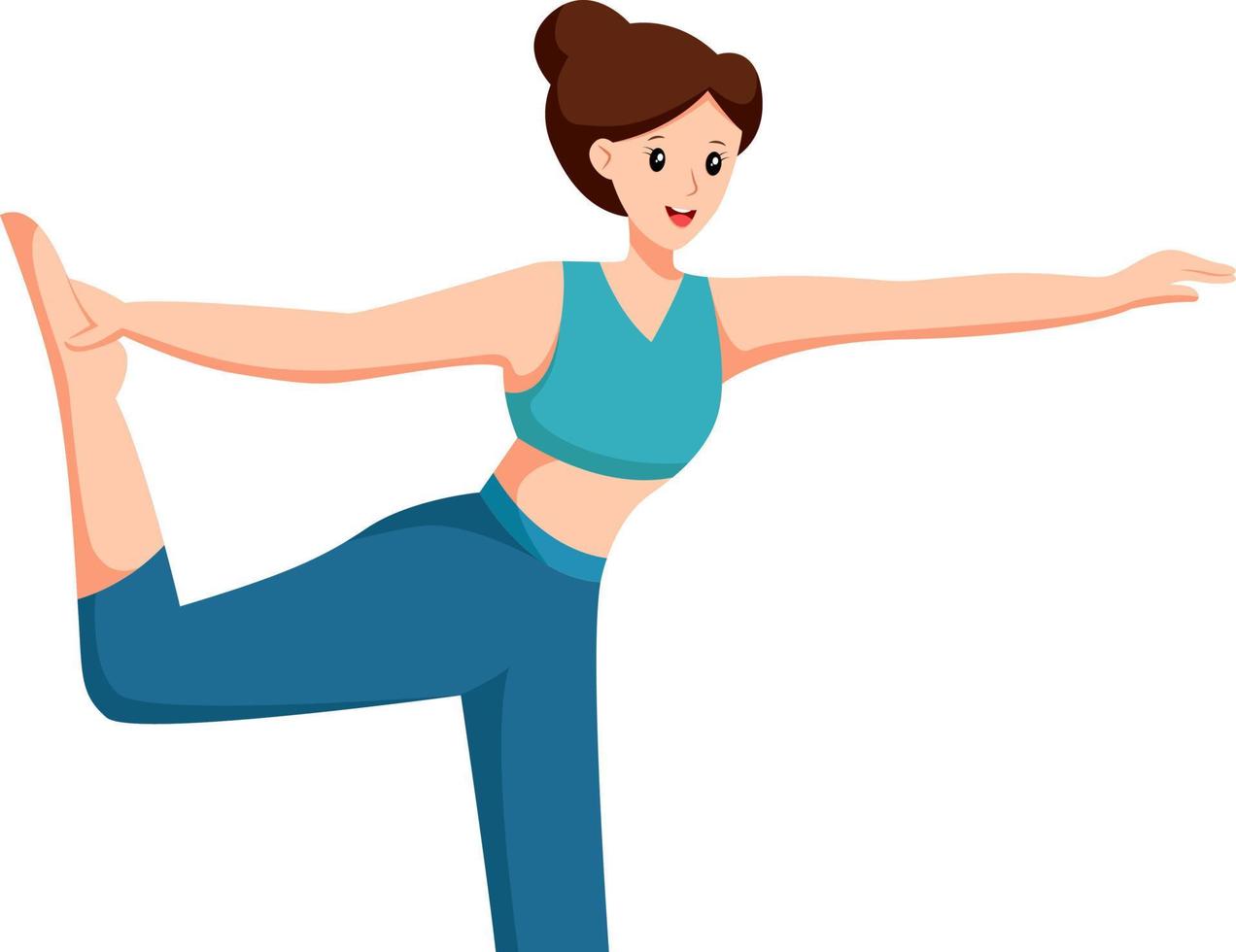 vrouw beoefenen yoga karakter ontwerp illustratie vector