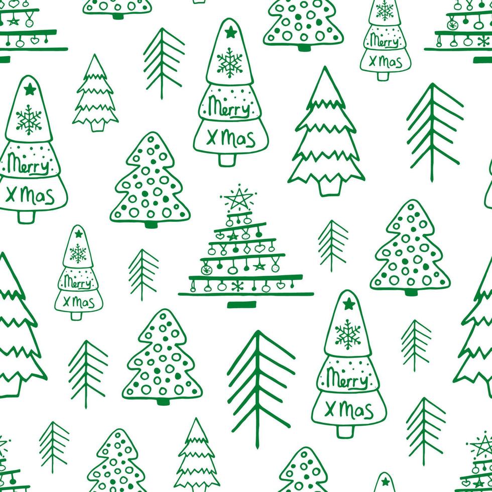 doodle kerst naadloze patroon vector