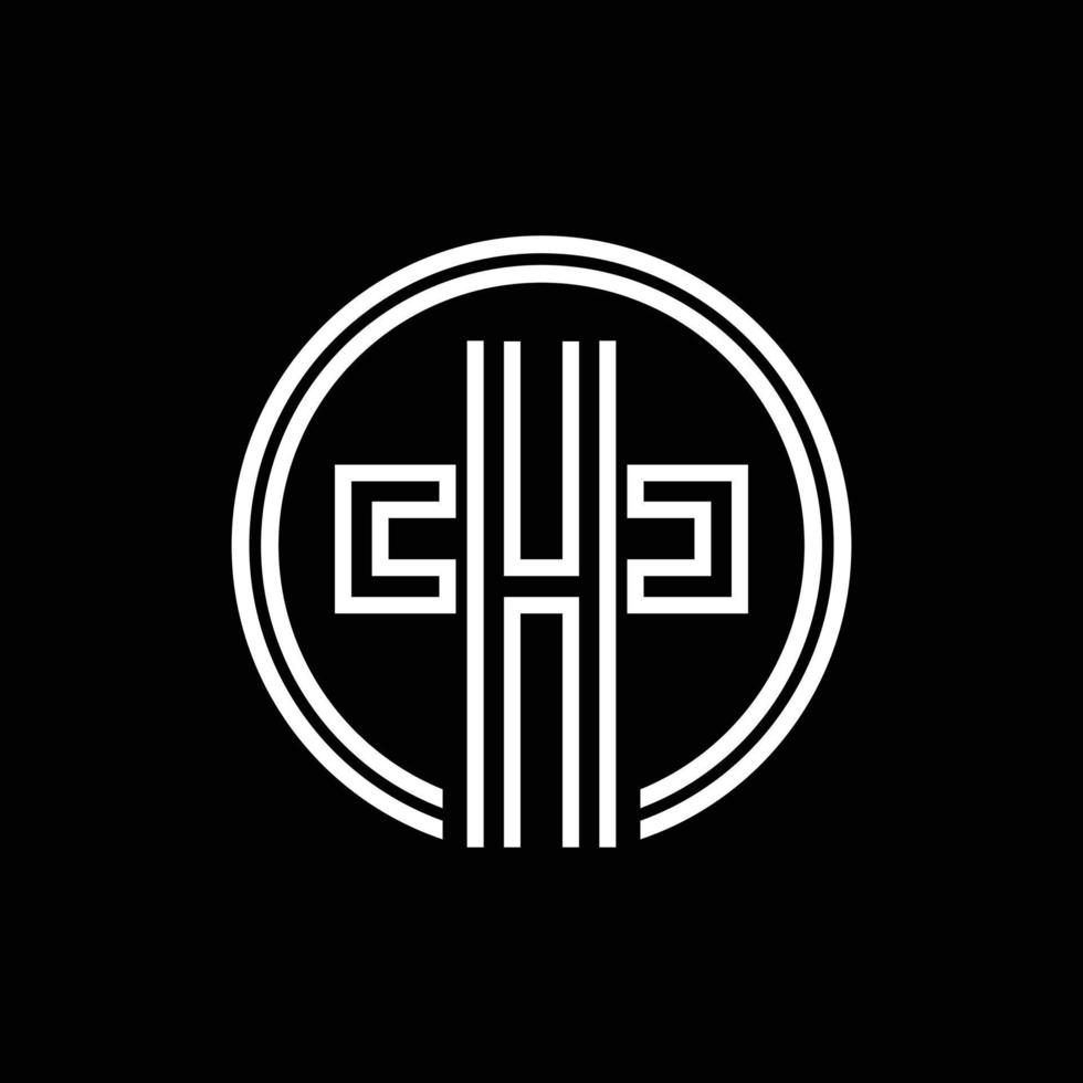 brief h kruis kerk monogram gemakkelijk logo vector