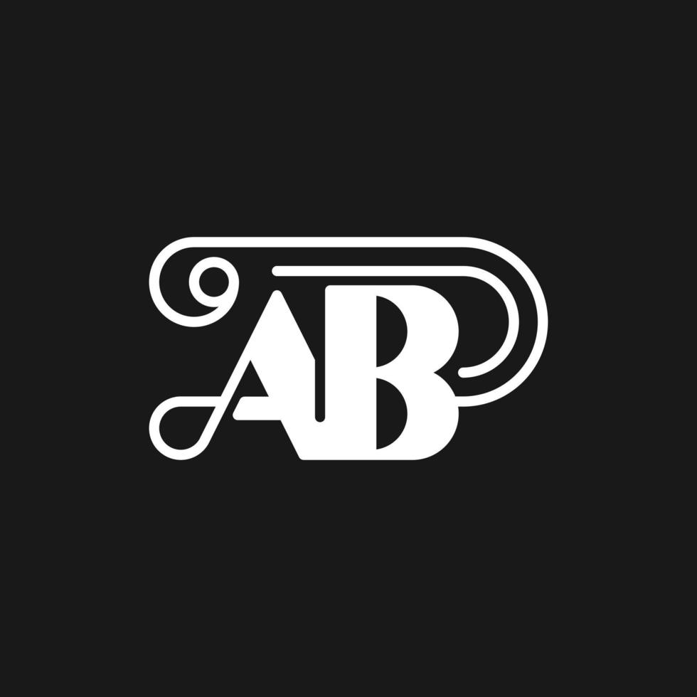 brief ab monogram gemakkelijk bedrijf logo vector