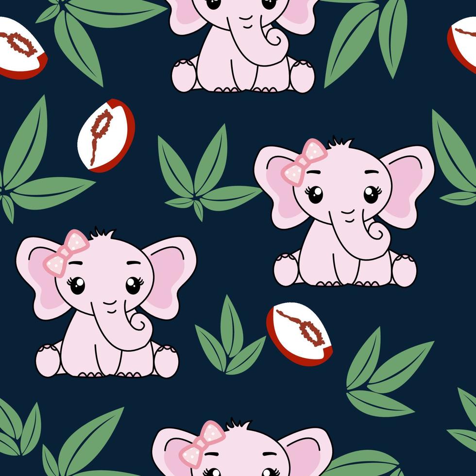 naadloos patroon met schattig olifant, creatief kinderachtig textuur. Super goed voor kleding stof, textiel vector illustratie.