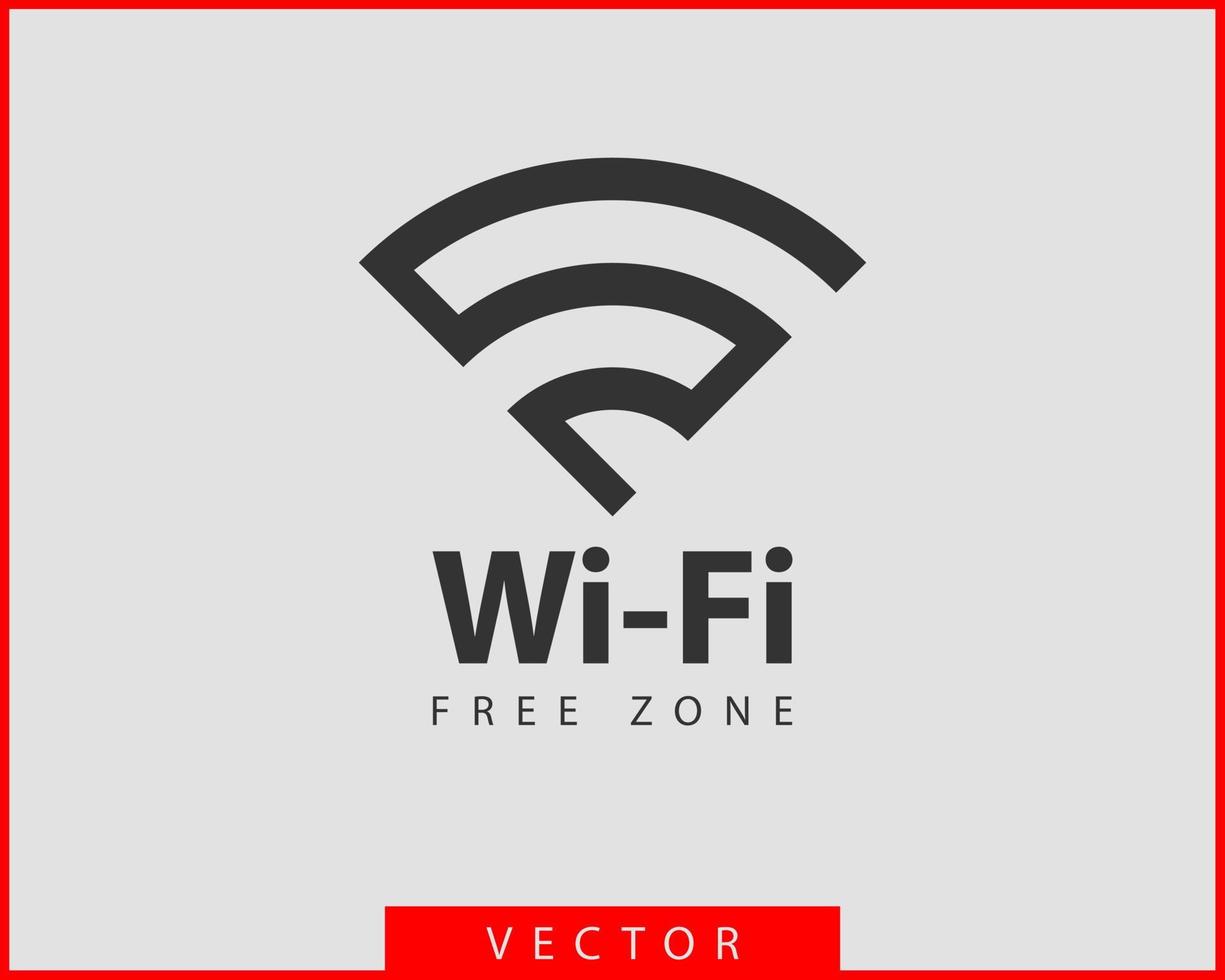 vrij wi fi icoon. verbinding zone Wifi vector symbool. radio golven signaal.