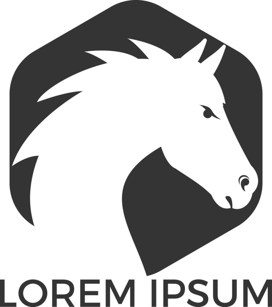 paard vector logo ontwerp.