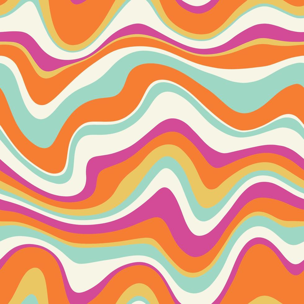 naadloos vector patroon met groovy psychedelisch weeft. abstract weeft naadloos vector patroon. hippie achtergrond met golven, psychedelisch groovy textuur.