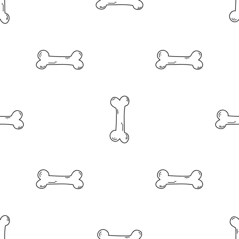 naadloos patroon van tekening botten Aan wit achtergrond. vector illustratie voor web en textiel ontwerp, omhulsel papper, kaart, afdrukken