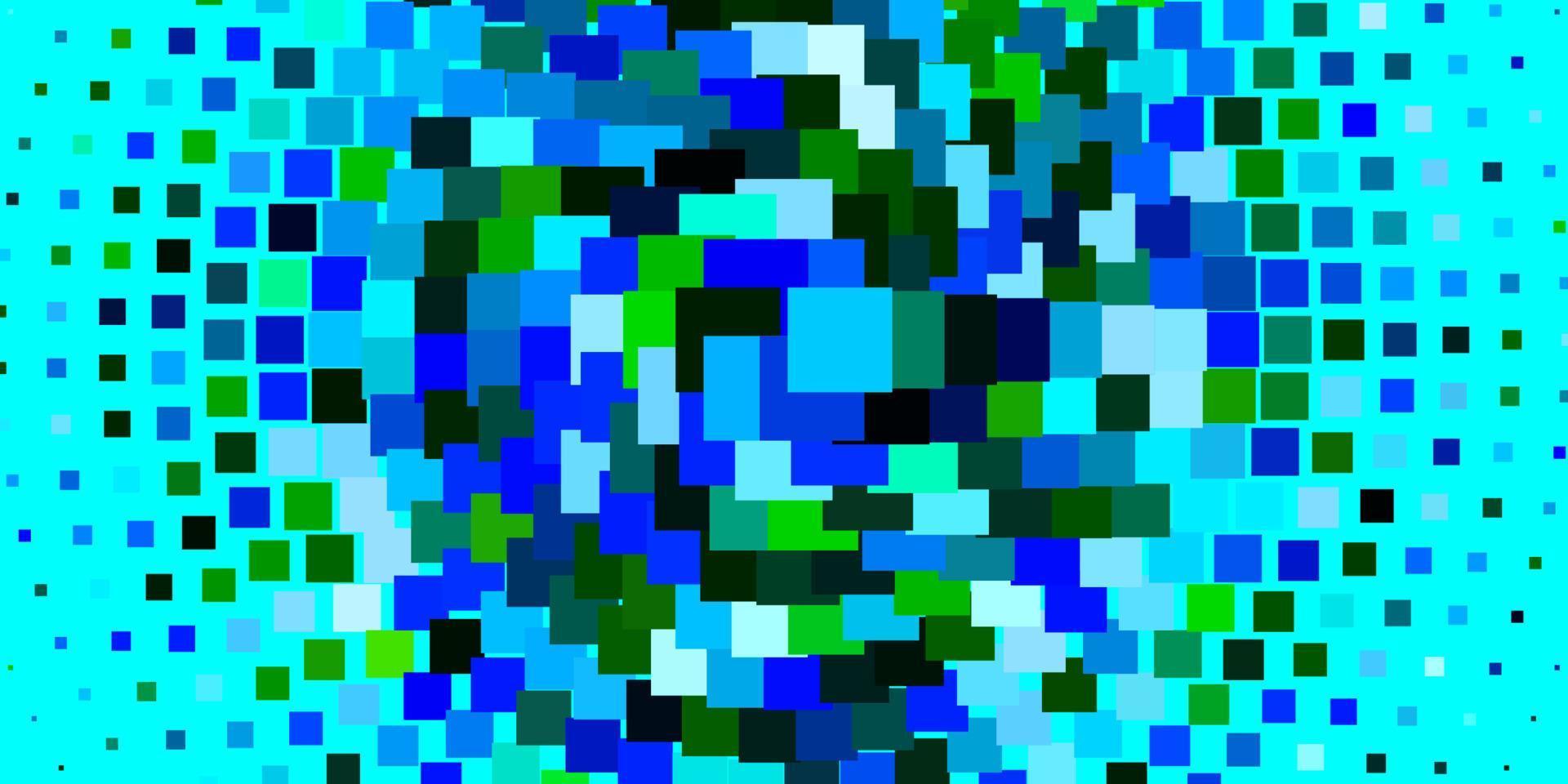 lichtblauwe, groene vectorachtergrond met rechthoeken. vector