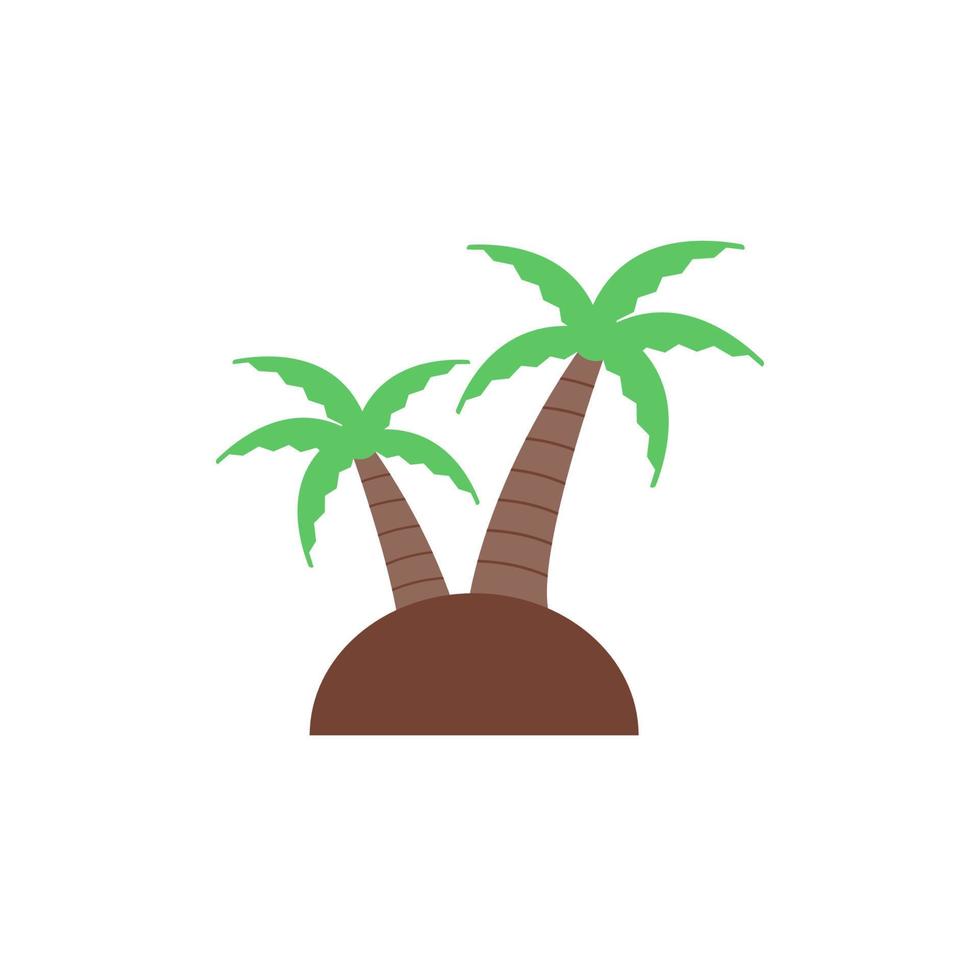 kokosnoot boom icoon, vector en illustratie.