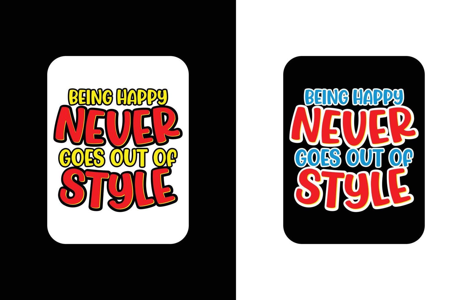 creatief typografie sticker t-shirt ontwerp premie vector sjabloon