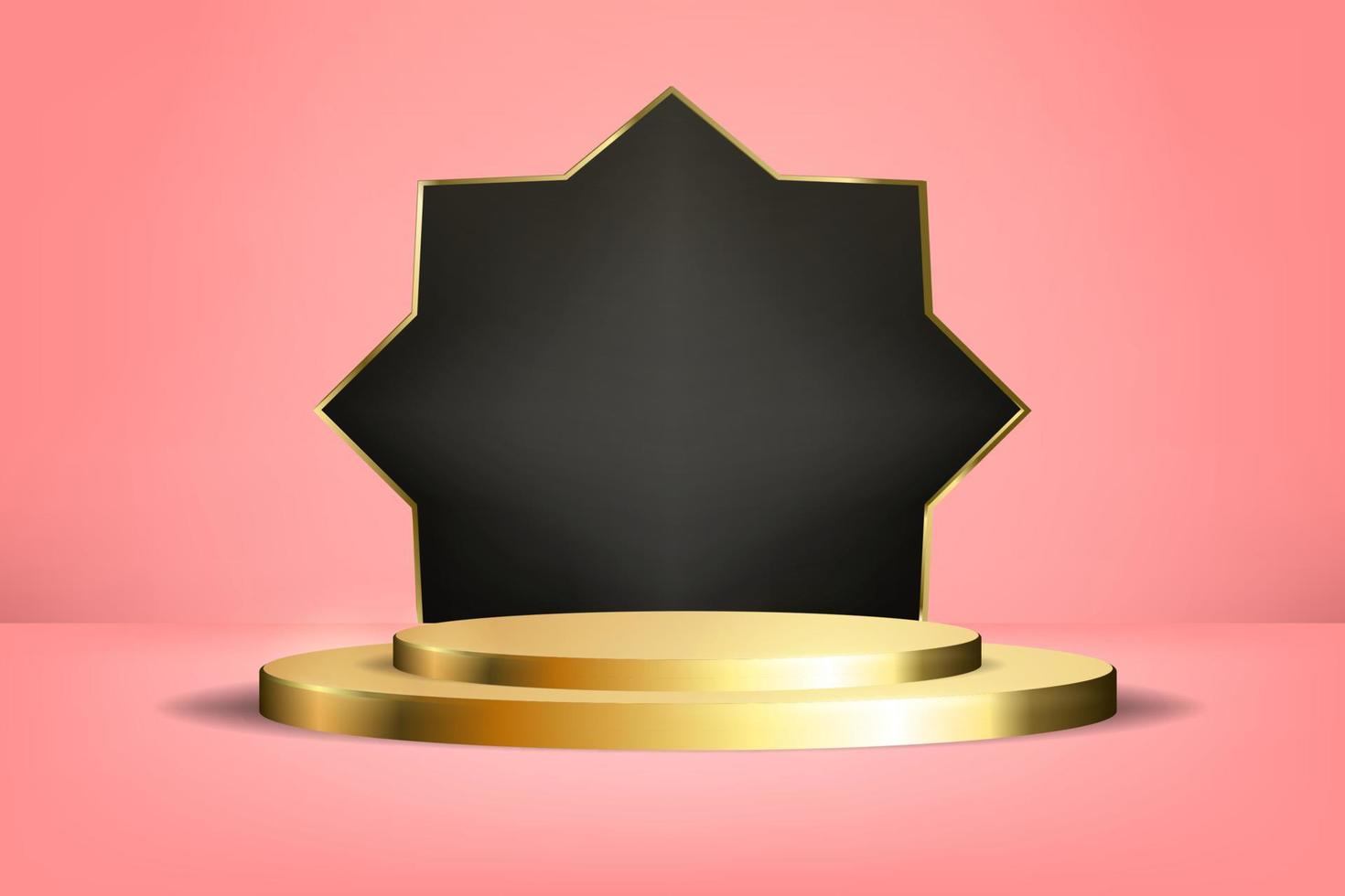 Islamitisch podium achtergrond met arabesk element Aan 3d illustratie vector