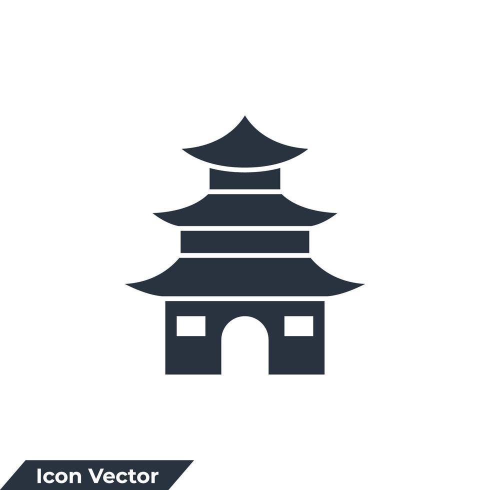 pagode icoon logo vector illustratie. pagode symbool sjabloon voor grafisch en web ontwerp verzameling