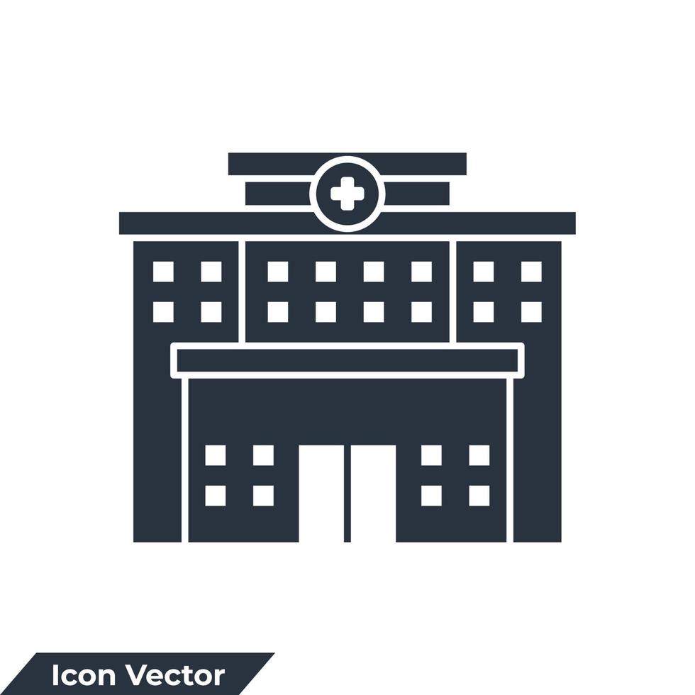 ziekenhuis gebouw icoon logo vector illustratie. ziekenhuis symbool sjabloon voor grafisch en web ontwerp verzameling