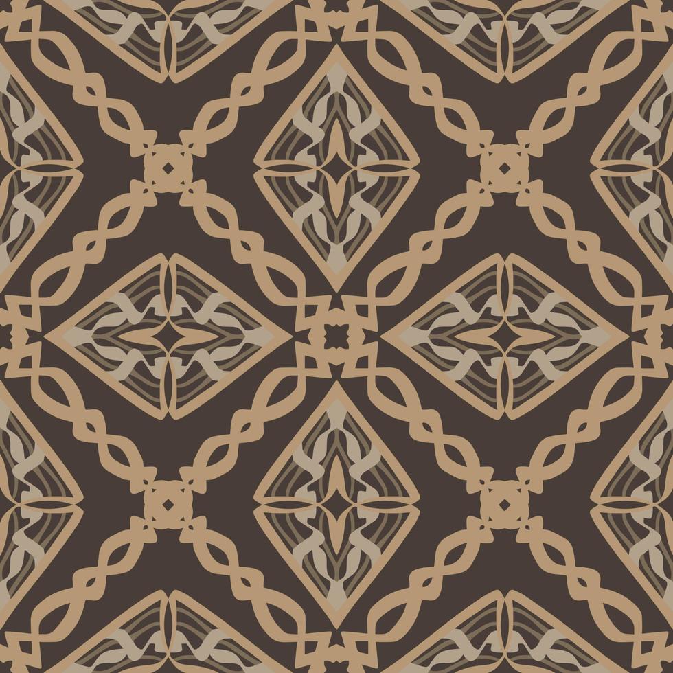 symmetrie naadloos patroon. beige en bruin kleur. luxe stijl. ideaal voor kleding stof kledingstuk, keramiek, behang. vector illustratie.