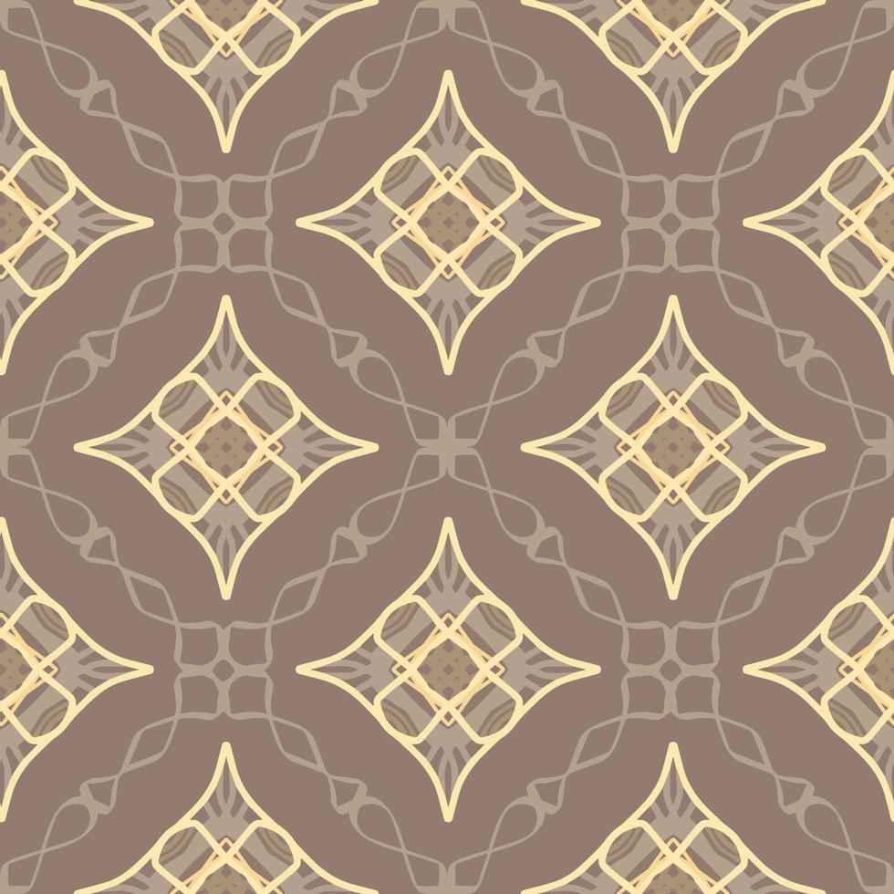 symmetrie naadloos patroon. beige en bruin kleur. luxe stijl. ideaal voor kleding stof kledingstuk, keramiek, behang. vector illustratie.