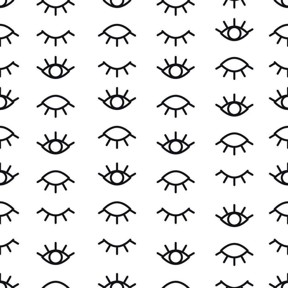 zwart en wit ogen patroon vector