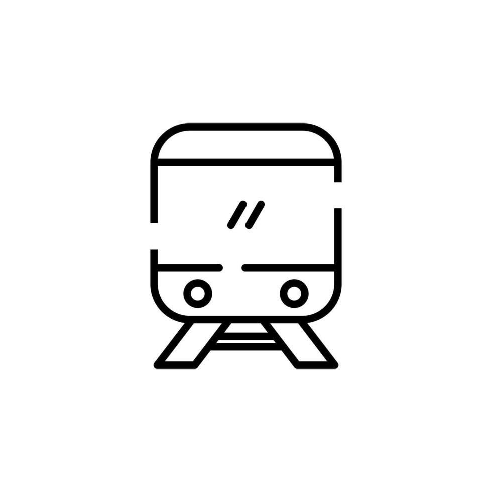 trein, locomotief, vervoer stippel lijn icoon vector illustratie logo sjabloon. geschikt voor veel doeleinden.