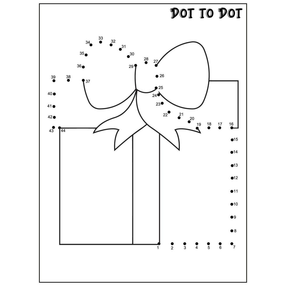 Kerstmis aansluiten de dots punt naar punt activiteiten vector