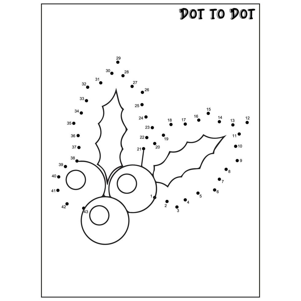 Kerstmis aansluiten de dots punt naar punt activiteiten vector