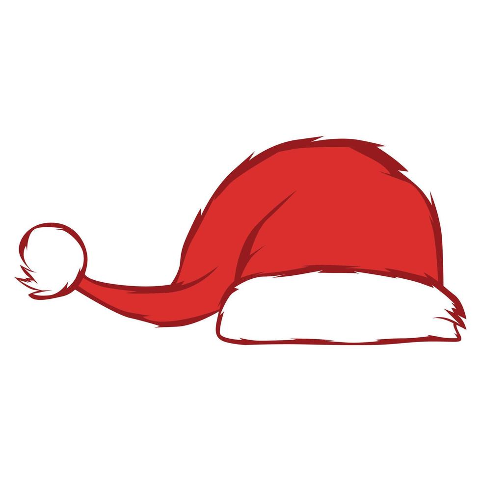 de kerstman hoed kleur vector