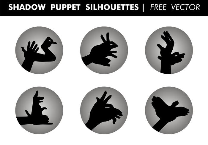 Shadow Puppet Silhouettes Gratis Vector