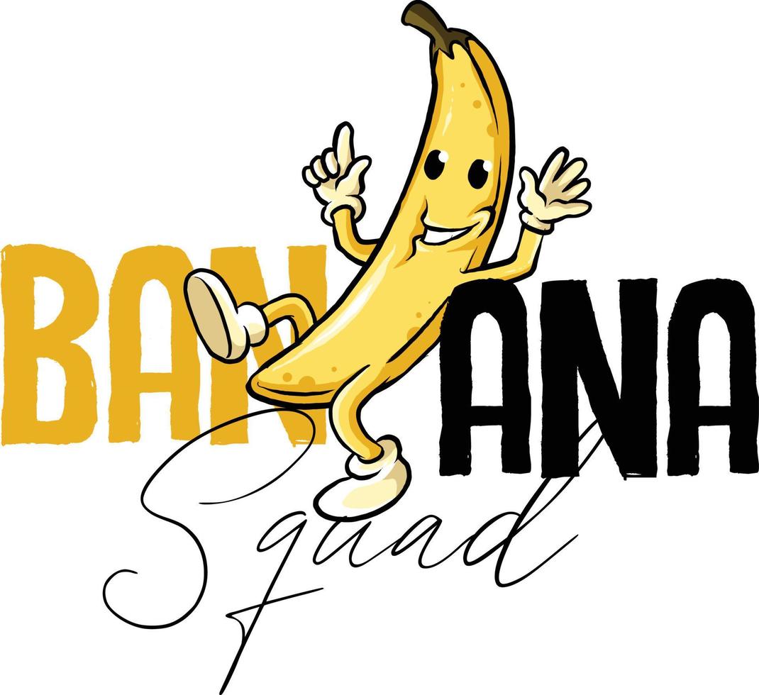 banaan ploeg grappig t-shirt vector