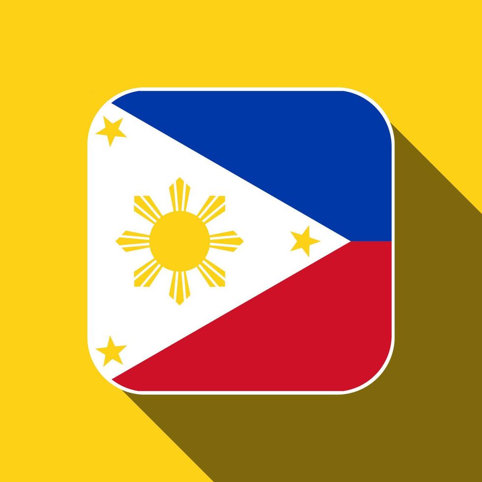 Filippijnse vlag, officiële kleuren. vectorillustratie. vector
