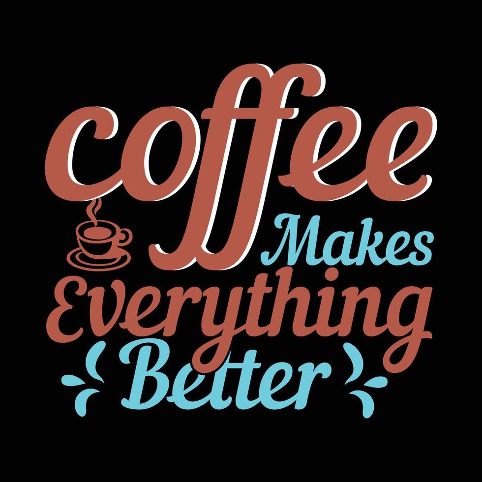 koffie t overhemd ontwerp vector