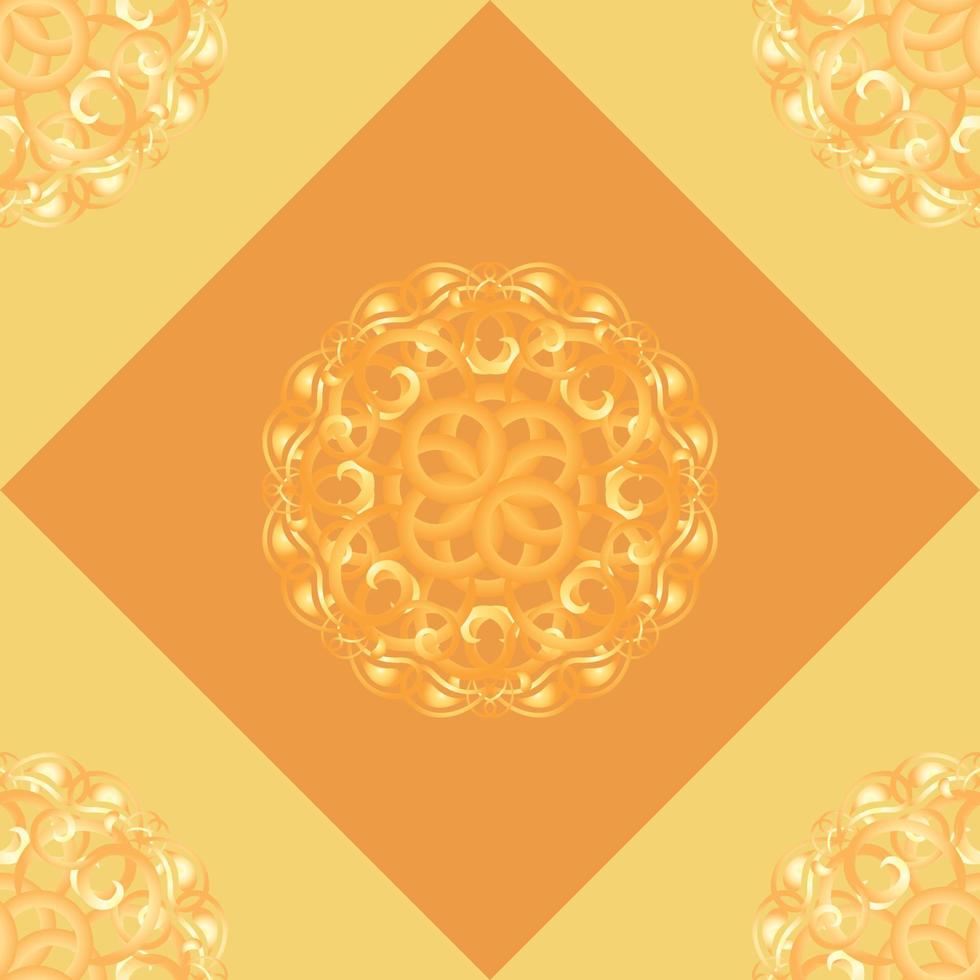 naadloos patroon met geel sier- decor vector