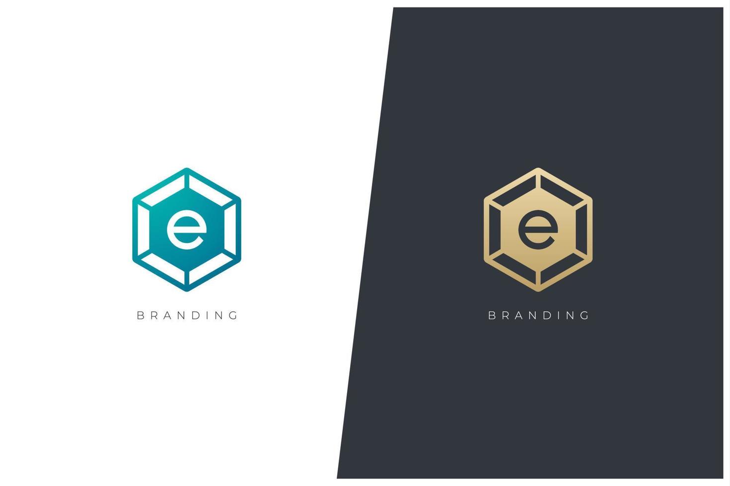 e brief logo vector concept icoon handelsmerk. universeel e logotype merk