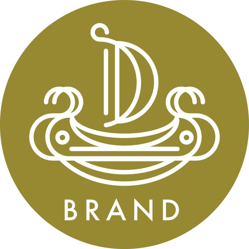 een mooi hoor logo in de vorm van een reis schip is geschikt voor de logo van een bedrijf merk vector