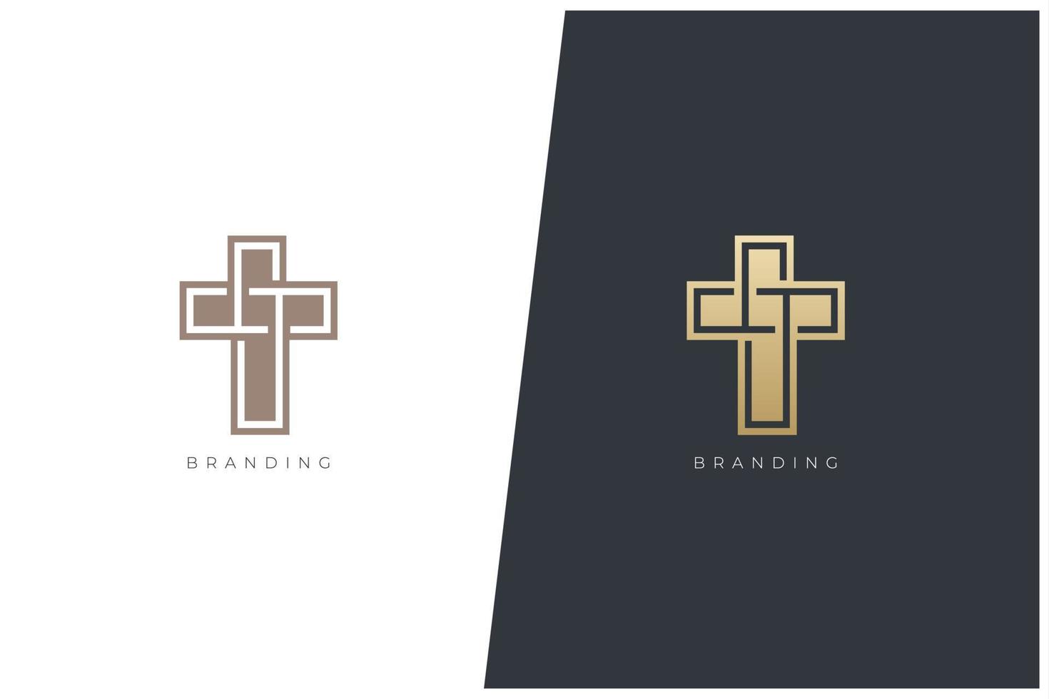 kerk vector logo conceptontwerp