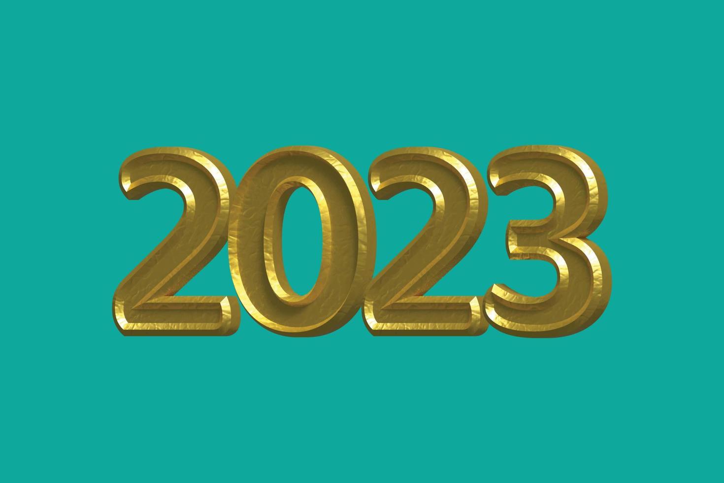 2023 nieuw jaar vakantie 3d vector aantal ontwerp illustratie