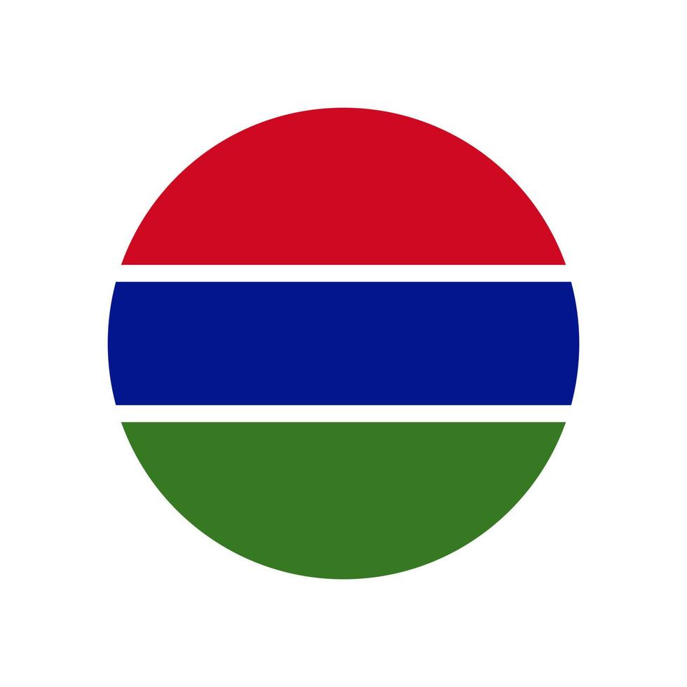 Gambia vector vlag cirkel geïsoleerd Aan wit achtergrond