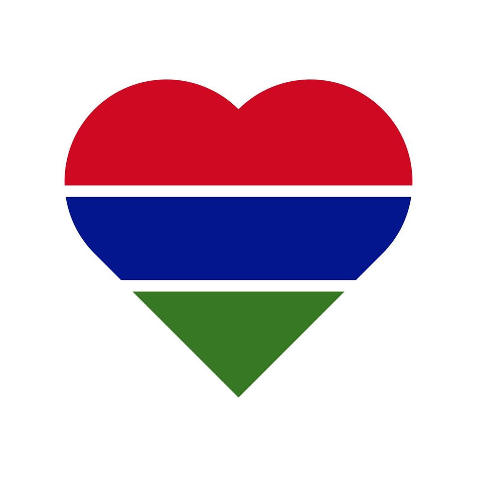 Gambia vector vlag hart geïsoleerd Aan wit achtergrond