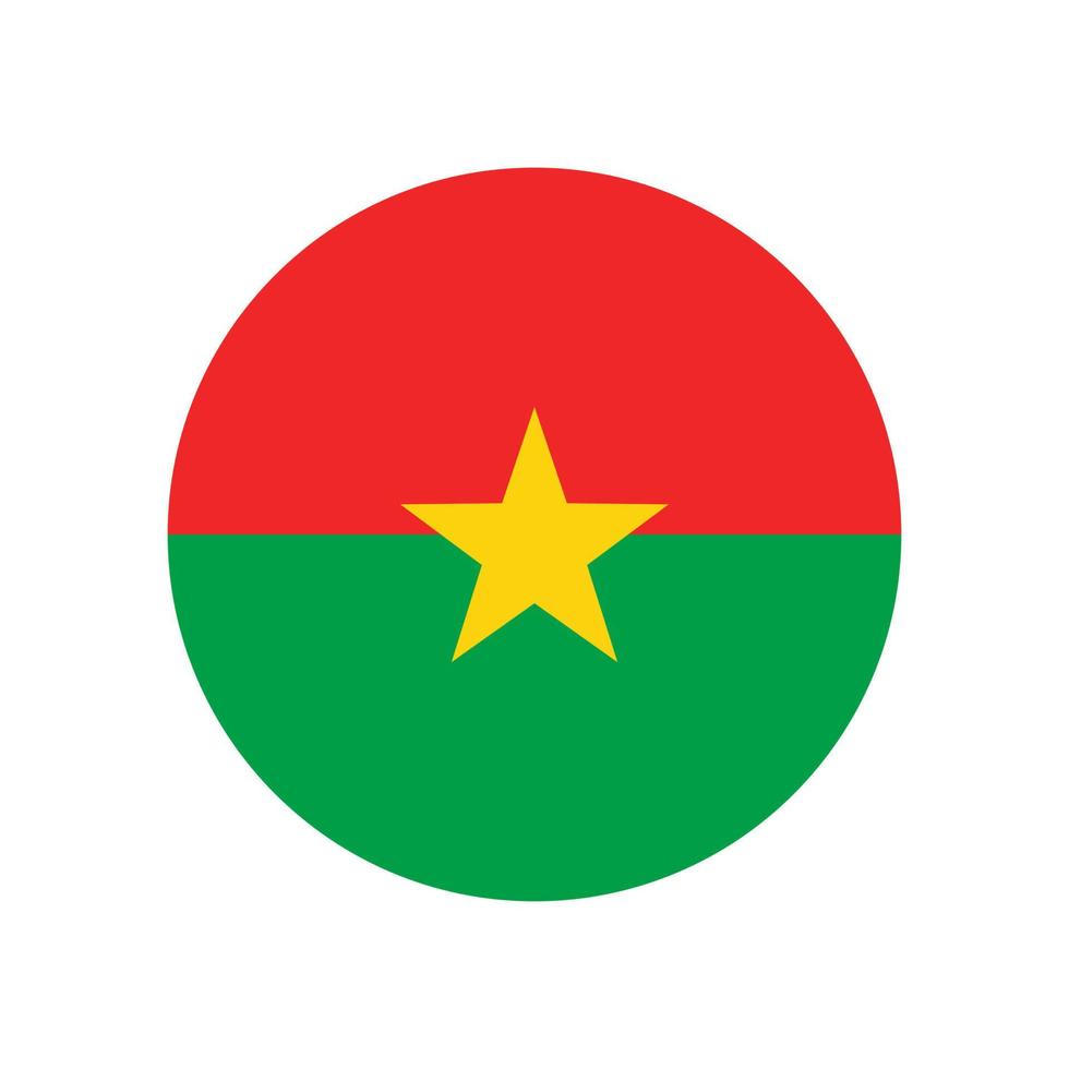 Burkina faso vector vlag cirkel geïsoleerd Aan wit achtergrond