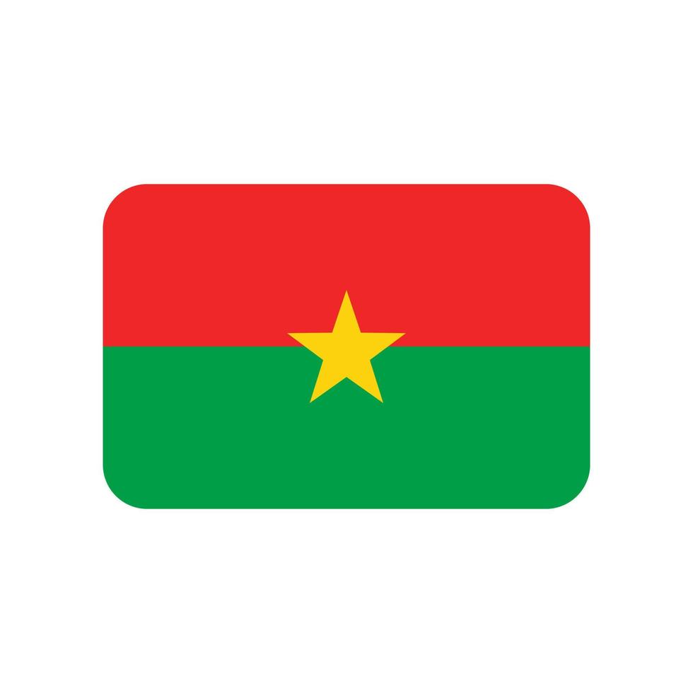 Burkina faso vector vlag met afgeronde hoeken geïsoleerd Aan wit achtergrond