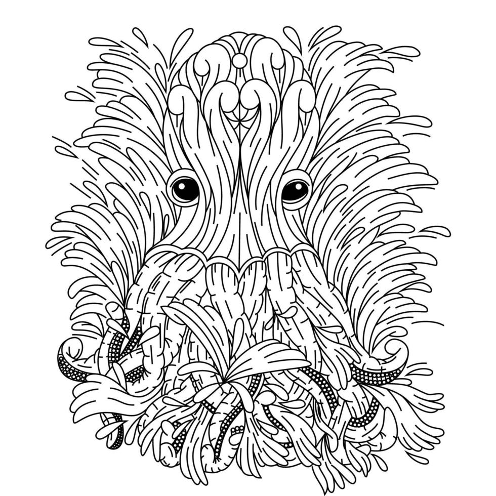 Octopus lijn kunst vector