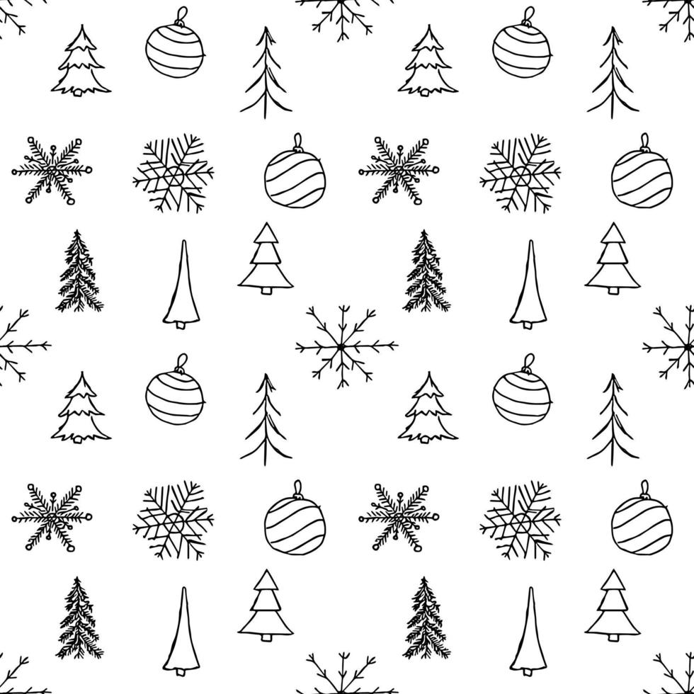 naadloos Kerstmis patroon. nieuw jaar achtergrond vector