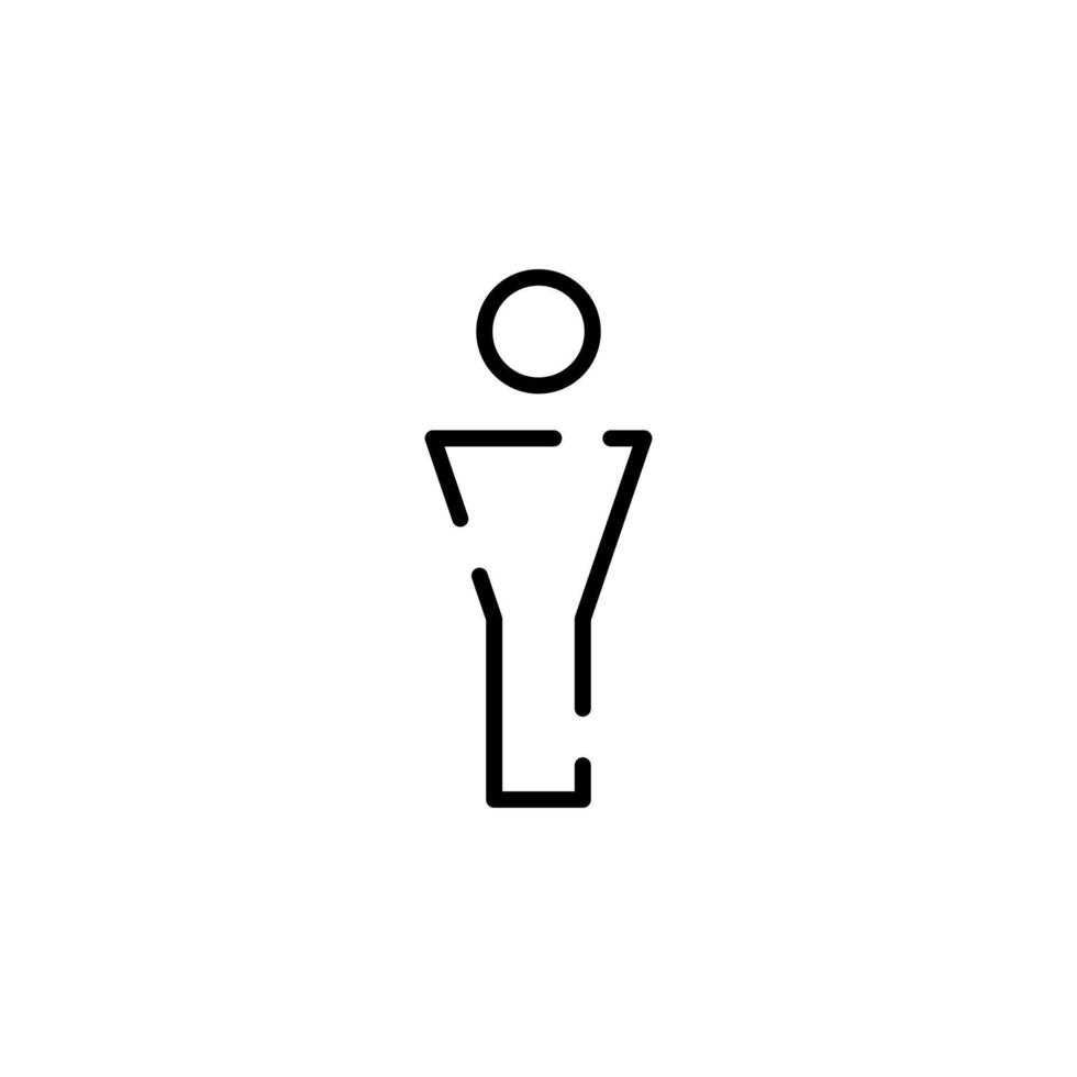 geslacht, teken, mannelijk, vrouw, Rechtdoor stippel lijn icoon vector illustratie logo sjabloon. geschikt voor veel doeleinden.
