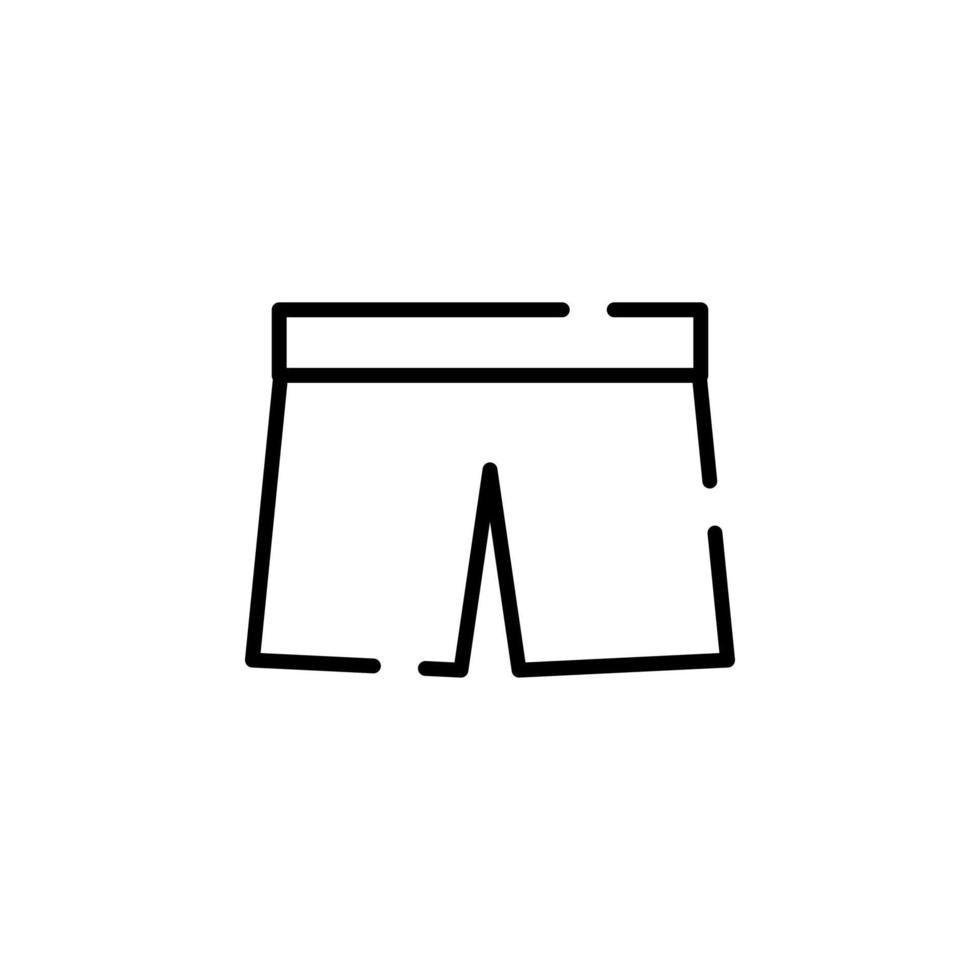 korte broek, gewoontjes, broek stippel lijn icoon vector illustratie logo sjabloon. geschikt voor veel doeleinden.