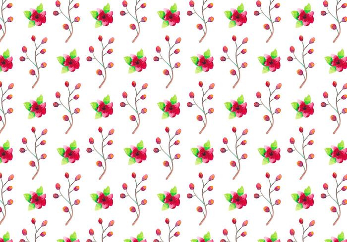 Gratis Vector Waterverf Bloemenachtergrond