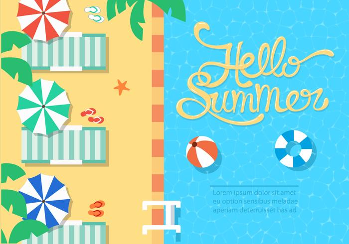 Gratis Zomer Strand Vectorillustratie vector