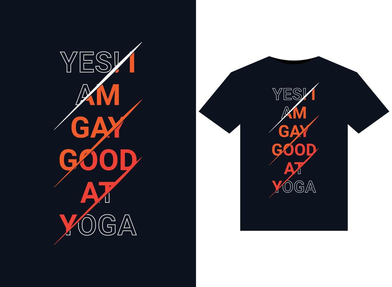 Ja ik ben homo mooi zo Bij yoga illustraties voor drukklare t-shirts ontwerp vector