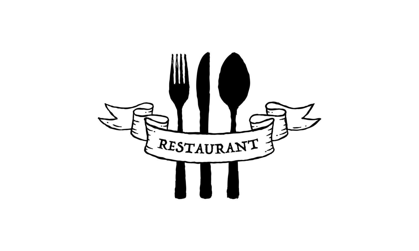 keuken logo ontwerp.vector illustratie, vintage menu voor de restaurant vector