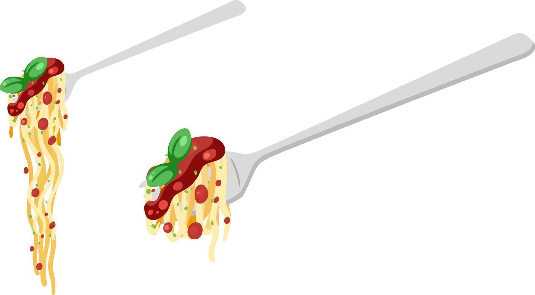 spaghetti pasta met bolognese saus vector