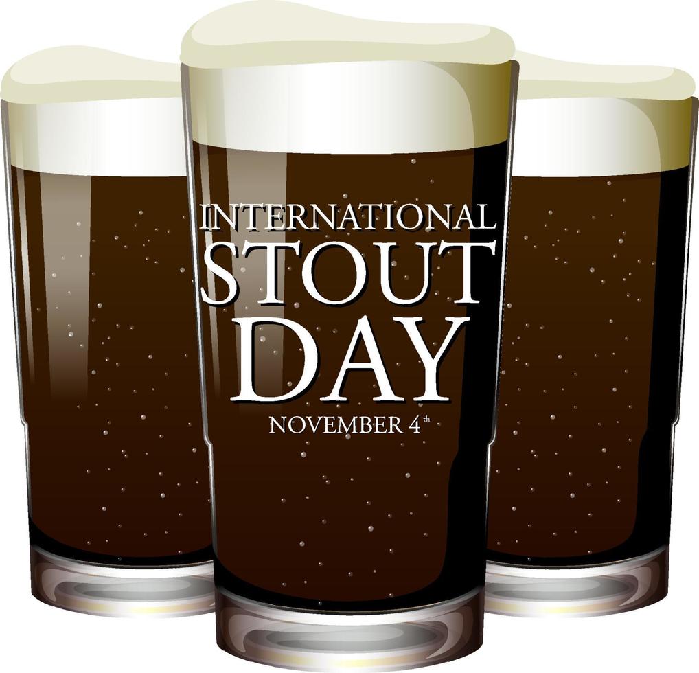 Internationale stout dag banier ontwerp vector