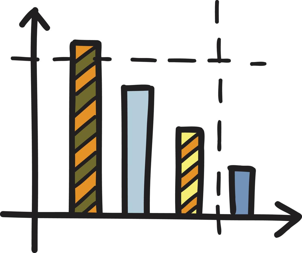 hand- getrokken diagram illustratie vector