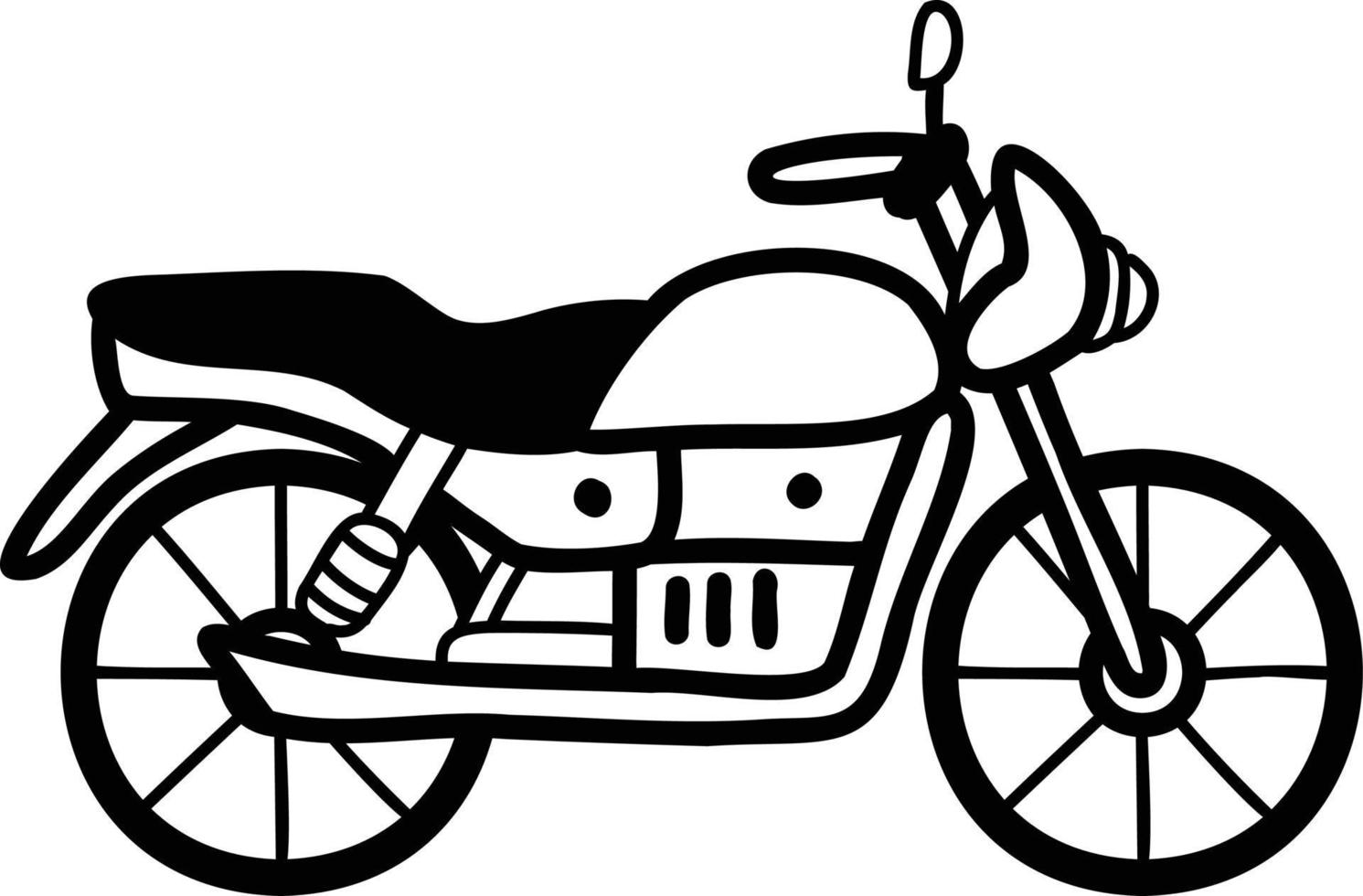 hand- getrokken wijnoogst motorfiets illustratie vector