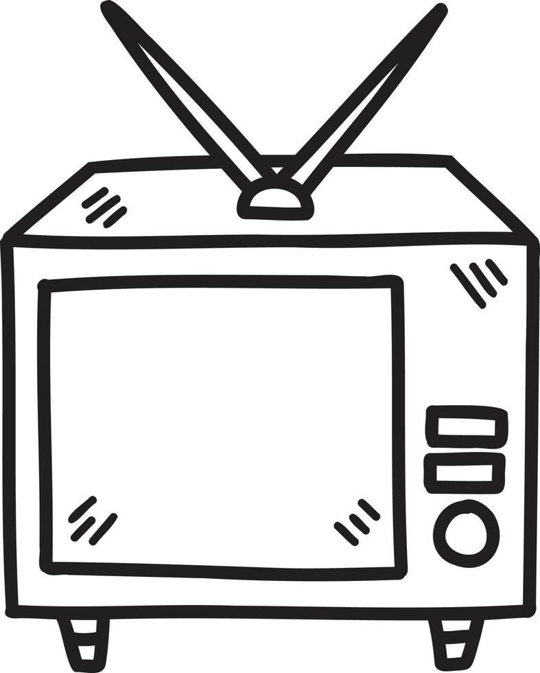 hand- getrokken wijnoogst TV illustratie vector