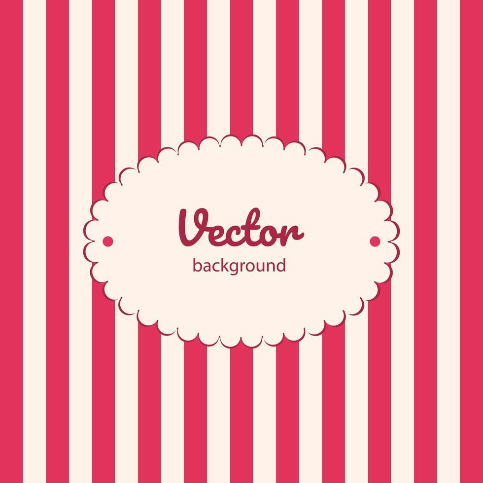 vector achtergrond in roze strepen met ronde kader in wijnoogst stijl voor reclame of verpakking ontwerp.