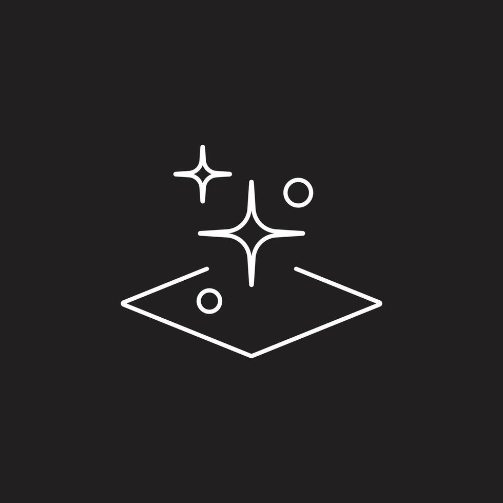 eps10 wit vector gemakkelijk schoonmaak oppervlakte icoon geïsoleerd Aan zwart achtergrond. keramisch tegel schoonmaak schets symbool in een gemakkelijk vlak modieus modern stijl voor uw website ontwerp, logo, en mobiel app